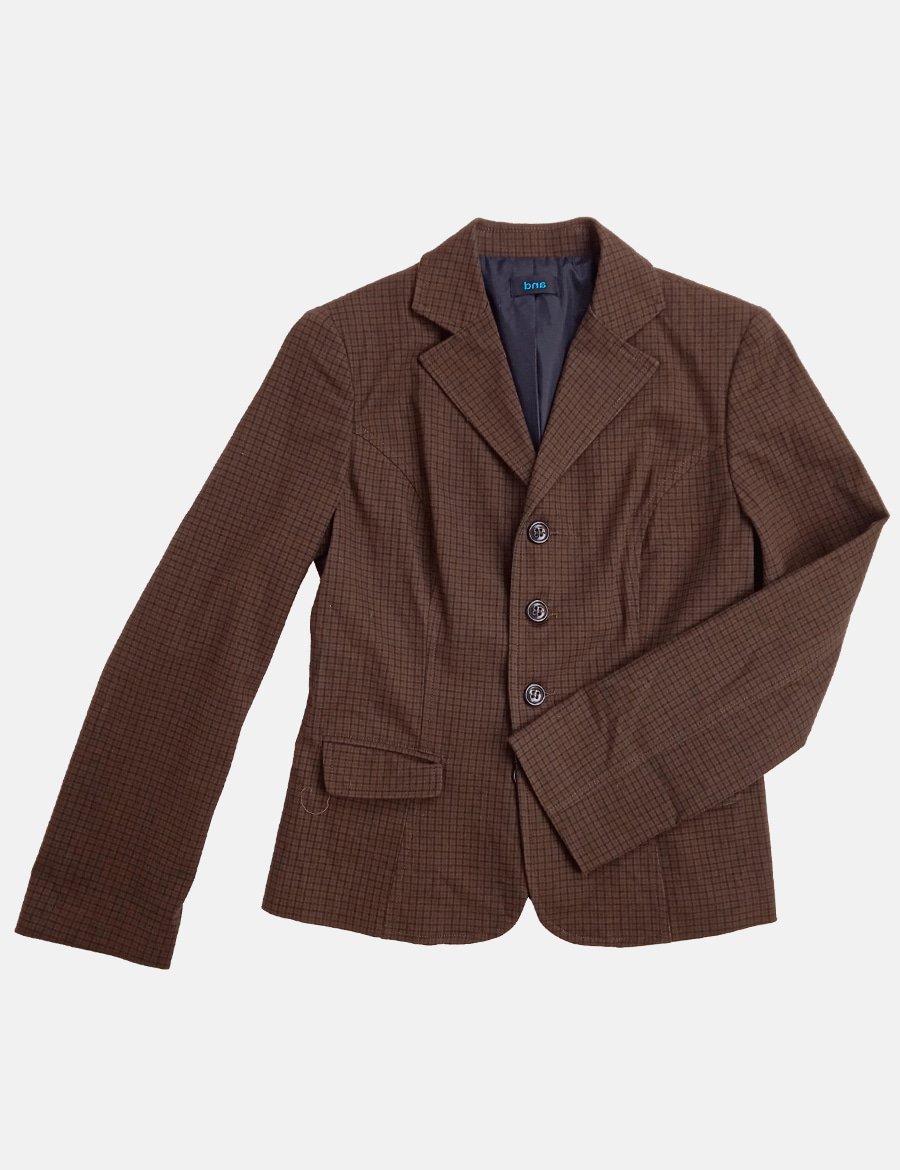 And Blazer marrón cuadros