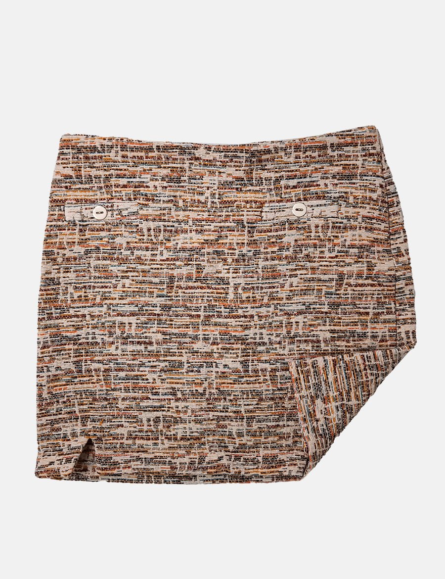Grain de Malice Falda beige estampada
