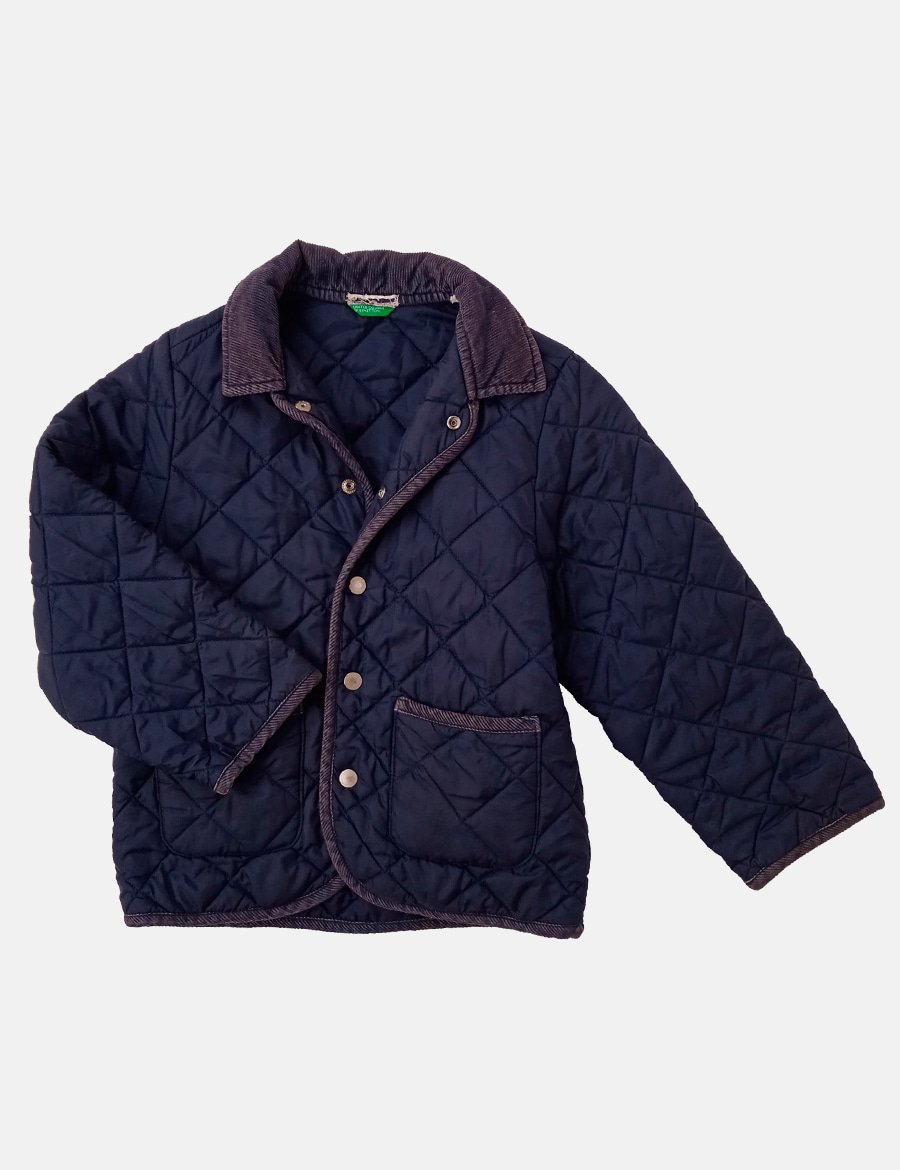 Benetton Cazadora acolchada azul marina