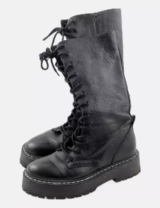 Botas Militares Con Tachuelas Negro — Zapatos Calzados Germans, image size:320x416