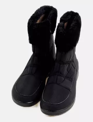 Mysoft Women's Fashion Ankle Boots – Block Heel, Crocodile Pattern, Side Zipper - View #12