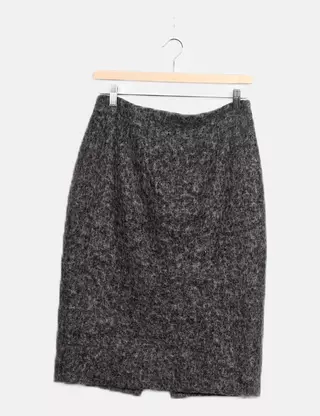 Jupe Noire évasée GEORGES RECH - Taille 42 - En Laine - Occasion En état Impeccable (Comme Neuve)