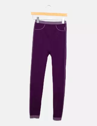 Legging Indero Femme Prune Taille L/XL – Neuf Avec étiquettes, Extensible