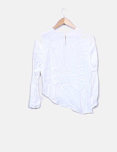 blusa asimetrica blanca