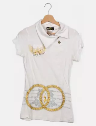 Haut Manches Courtes Fille BABY PHAT Taille 4 - Imprimé Floral, 100% Coton - Neuf Avec étiquette