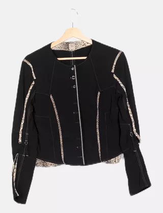 Veste Couvre-épaules Indies - Taille 3 (42) Noir Et Blanc - Neuf Sans étiquette