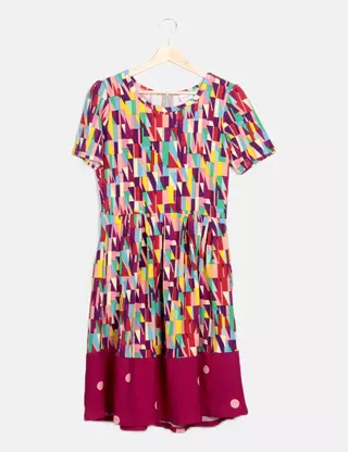 LuLaRoe T-Shirt Femme Multicolore Géométrique (EU 40
