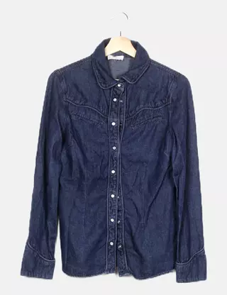 Chemise Femme Warehouse Col Orné Noir - Taille 6, Neuve Avec étiquette
