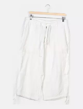 Pantalon De Sport RG 512 - Blanc Avec Lettrage Noir, Taille M/L, 100% Polyester, Occasion TB