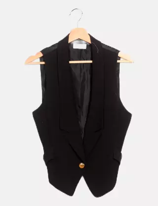 Top noir sans bretelle neuf taille S marque Fashion Express étiqueté à