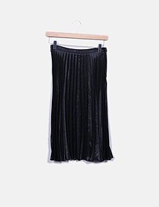 Jupe Mi-longue Sandro - Taille 2, Couleur Noire, En Polyester, Très Bon état D'occasion
