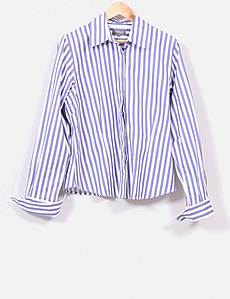 Chemisier Femme TM Lewin Taille 10 Rose - Manchettes Rayées, Occasion Très Bon état