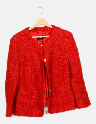 Veste Cintrée Hucke Woman Rouge - Taille 46, Occasion En Très Bon état, Style Habillé élégant