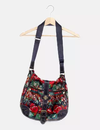 Oilily Sac à épaule jaune bleu pour femme - Betty Bucket Bag Sits Icon