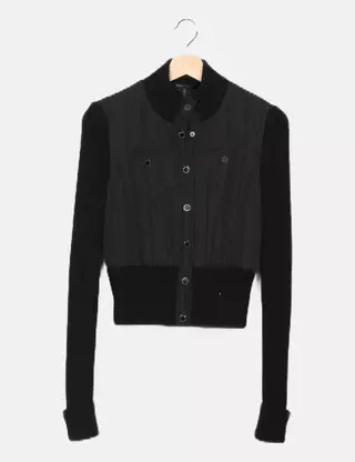 Veste Noire BCBG MAXAZRIA Taille L - État Proche Du Neuf, Couleur Blanc Cassé/doré