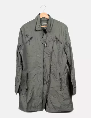 Veste Grise ETAM Style Paletot - Taille 44 - Occasion En Très Bon état - Coupe Classique, Manches Longues