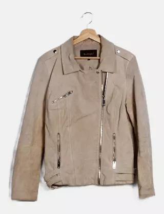 Blouson En Cuir Mac Douglas Pour Homme - Taille 54, Couleur Marron, Style Bomber Années 80 - Occasion Parfait état