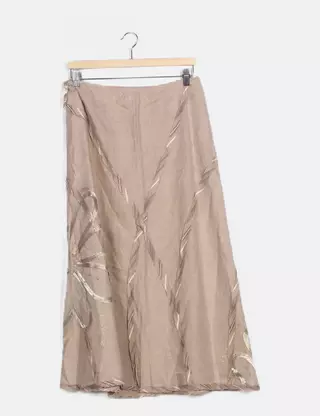 Jupe évasée marron - Per Una - Taille XL (J130