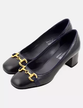Escarpins Caparrini Tout Cuir Marron - Taille 36 EU - Talons 2-7 Cm - Occasion En Parfait état