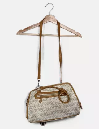 Sac à Main Giani Bernini Cuir Avec Bandoulière Chaîne – Noir – Taille Petite – Occasion