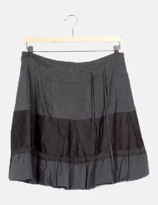 Jupe Marithé + François Girbaud Taille 36 - Jean Bleu Usé Style Hippie/ethnique, Occasion Bon état