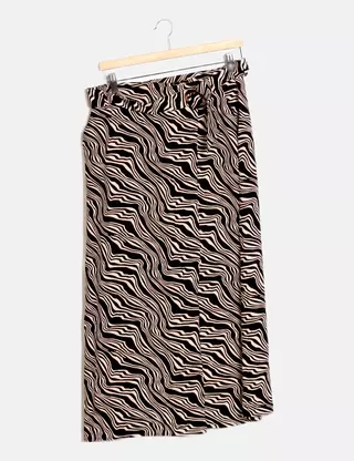 TOM TAILOR Denim Señoras Falda Midi 1035477, 31338 - Abstract Structure Print, XS