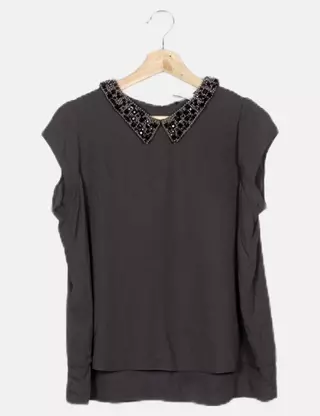 Blouse Femme Wallis Taille 12 - Tomate, Manches Courtes, Occasion Très Bon état