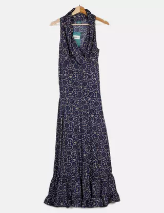 Robe Femme Aller Simplement Rouge Et Noire Taille S/M - 100% Coton, Sans Manches, Occasion