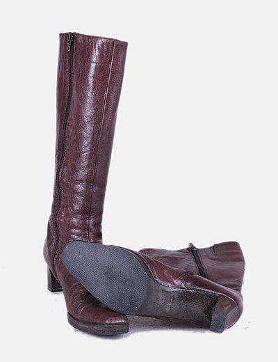 botas granates mujer