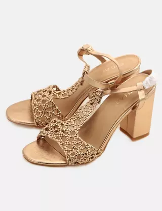 Sandales Mules POTI PATI Jaune Croco - Pointure 39 - Neuves Avec Emballage
