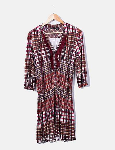 Vestido midi cuadros