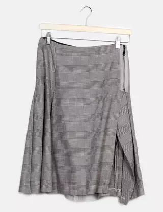 Jupe Alexander McQueen Noire En Laine - Mi-longue Et Courte, évasée, Taille US4 IT40 - Occasion Excellente