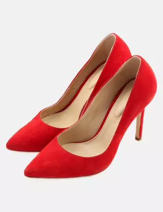 Escarpins The Kooples En Cuir Velours Rouge Orangé Pointure 40 - Occasion Bon état