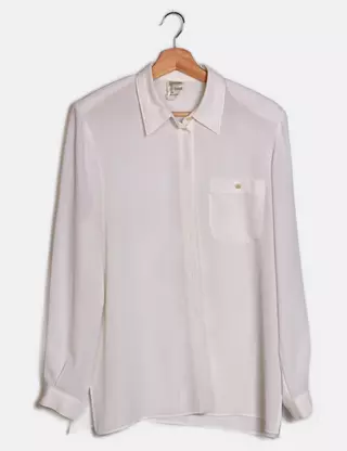 Chemise Blanche Luxe Frankenwalder - Taille 38 (UK 10) - Occasion Très Bon état - Idéale Casual Ou Formel