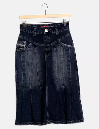 Jupe Courte En Jean Onado - Taille 38/40 - Bleu Roi - Neuf Avec étiquettes
