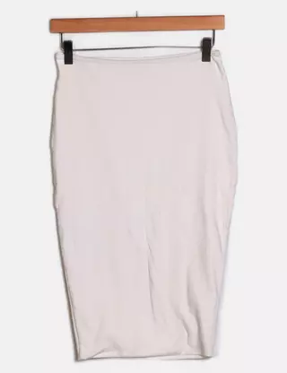 Jupe Kookai Droite Rose à Fleurs, Taille 8 (38) - Taille élastiquée - Polyester