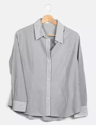 Chemise Femme Exetera Taille 38 Blanc - Manches Longues, Style Affaires, Occasion Bon État