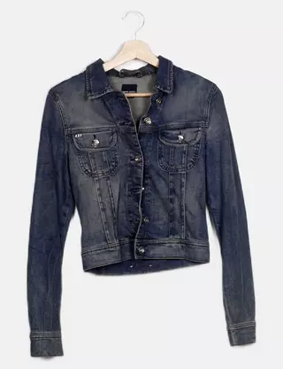Veste En Jean Clair Miss Sixty - Broderies Colorées - Taille S - Occasion Très Bon état