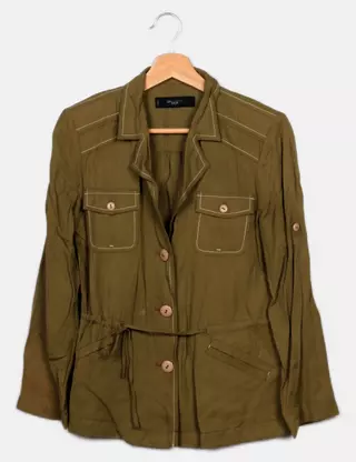 Veste Kaki Femme Un Jour Ailleurs - Taille 42, Comme Neuve, Occasion Très Bon état