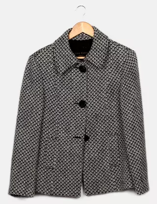 Veste En Laine Luis Civit Barcelone - Taille 44 - Couleur Aubergine - Doublure - Occasion Très Bon état