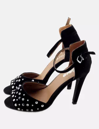 Escarpins à Talons Aiguilles FIORE En Daim Noir - Bout Pointu, Hauteur Haute, Neufs Avec Boîte
