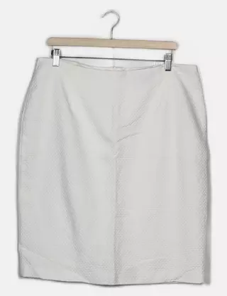 Jupe Femme Luis Civit Grise 30% Laine - Taille UK 14 (27 Pouces), Neuve Avec étiquettes (prix Conseillé 598€)