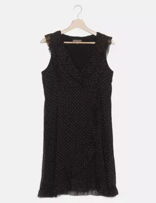 Tunique Longue MIA SOANA Noir Et Grise - Taille 36/38 (T0) - Dos Court - Occasion TBE