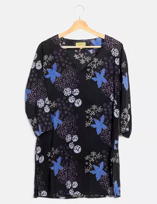 Robe La Fiancée Du Mékong - Taille 38 - Imprimé Multicolore - Coton - Occasion Très Bon état