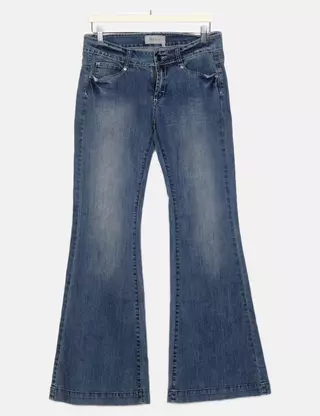 Jean Droit Femme Max Azria Tex - Taille 29, Couleur Beige Clair, Occasion Très Bon état
