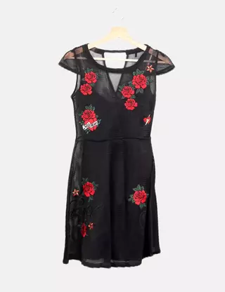 sequin midi dress black Glamorous Nights Sequin Midi Dress - Black main image 1