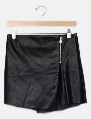 INSIDE Jupe-Short Femme Effet Cuir - Style Élégant Et Confortable
