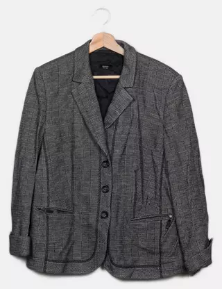 Veste Décontractée Femme Basler En Laine - Taille GB 18 - Bleu Marine - Neuf Avec étiquettes