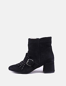 Bottines Femme Mulanka 36 Daim Rose Clair - Talon 10 Cm - Portées 1 Fois - Occasion