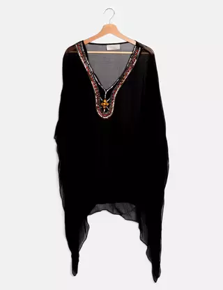 Jupe Midi Plissée Ann Harvey Femme - Taille 20 - Noire à Motifs Géométriques